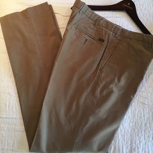 Faconnable Flat Front Oxford Pants